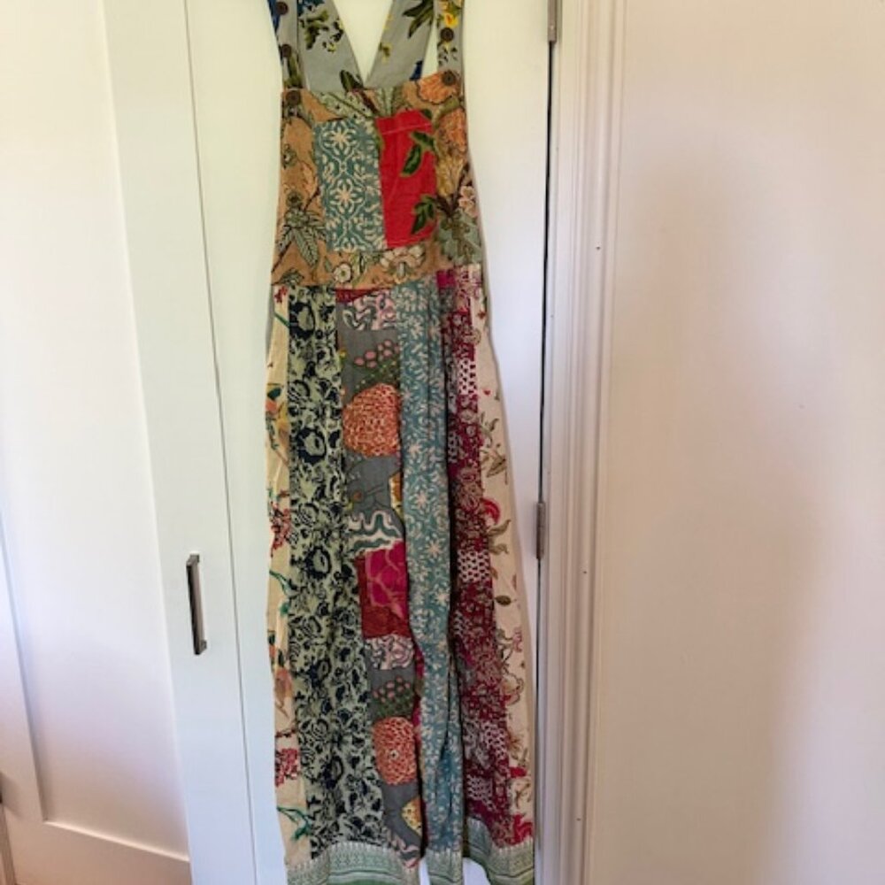 Blue Sky Patchwork Overalls